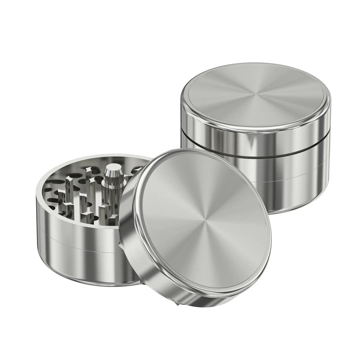 Cyber Bearing Grinder mit abgenommenem Deckel neben geschlossenem Grinder