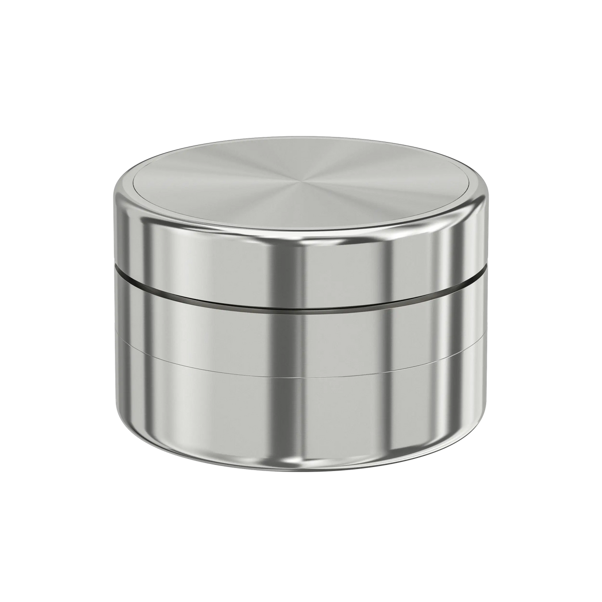 Cyber Bearing Grinder aus Edelstahl, geschlossen mit sichtbarem Deckel