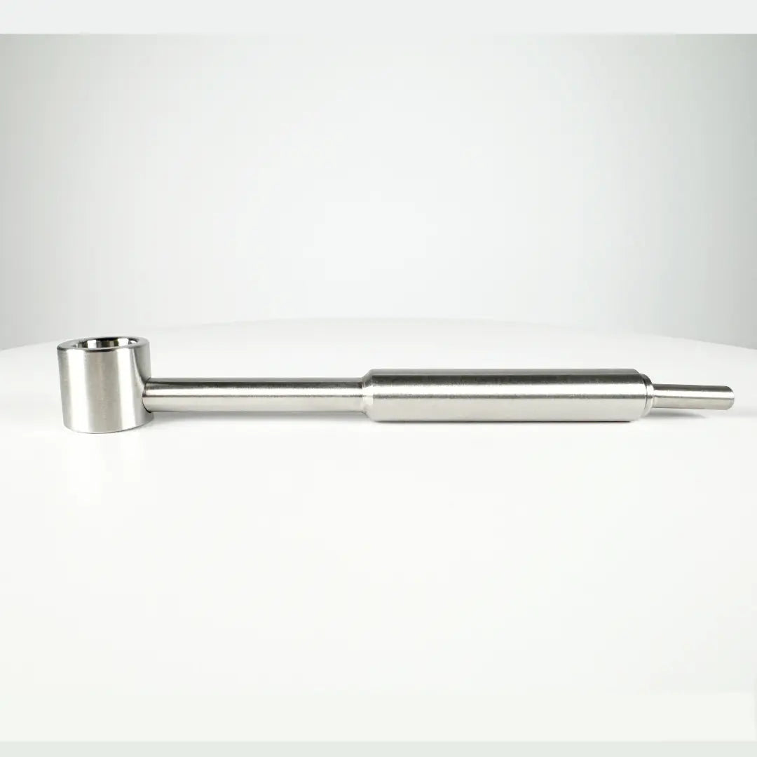 Edelstahl Pfeife HeavyHit316 | Smoking Pipe | Pferdeleder Case/Hülle Gebo Gefti hydroponics