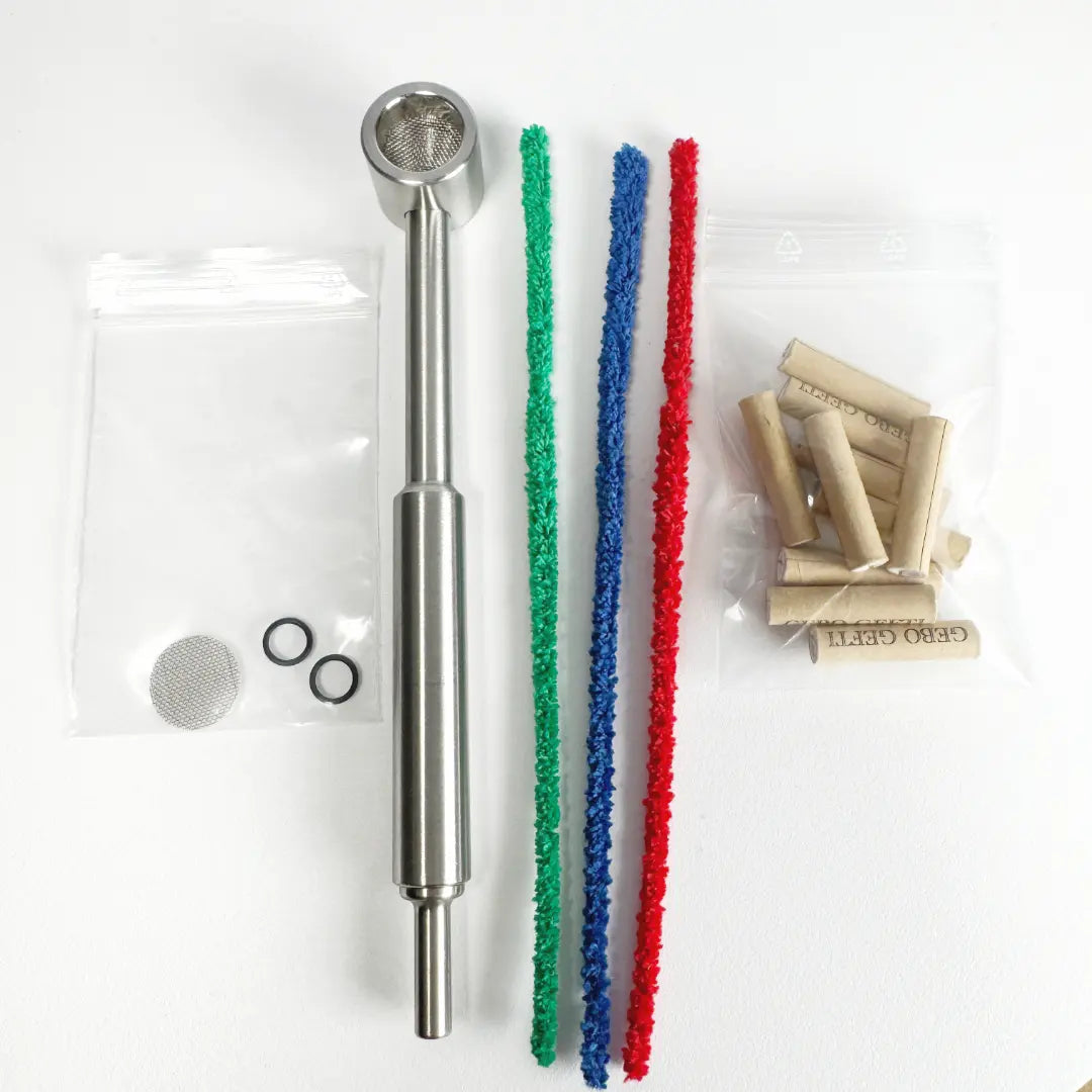 Edelstahl Pfeife HeavyHit316 | Smoking Pipe | Pferdeleder Case/Hülle Gebo Gefti hydroponics