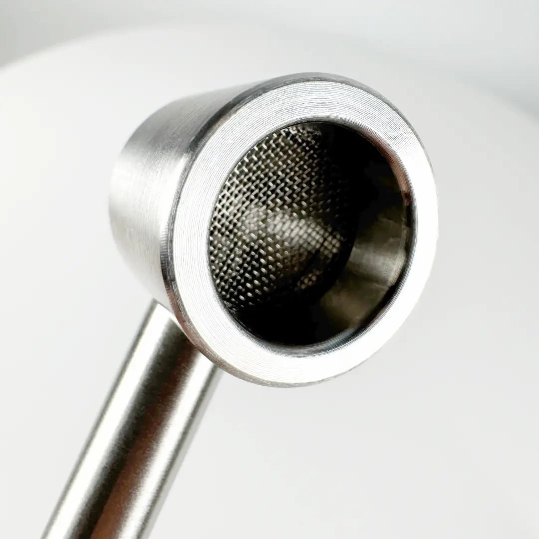 Edelstahl Pfeife HeavyHit316 | Smoking Pipe | Pferdeleder Case/Hülle Gebo Gefti hydroponics