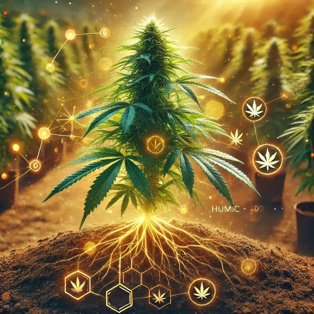Cannabis Pflanze vital durch Huminsäure