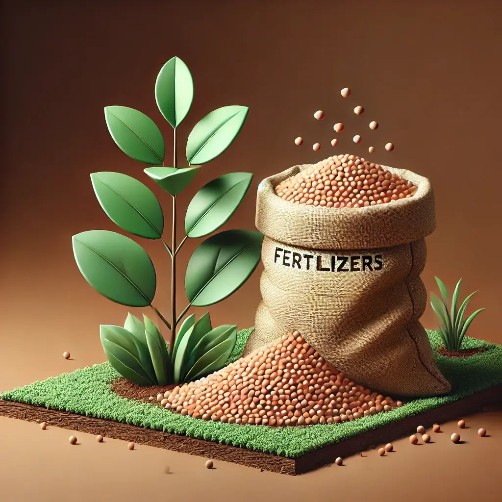 Ein Sach gefüllt mit Dünger im 3D Stil