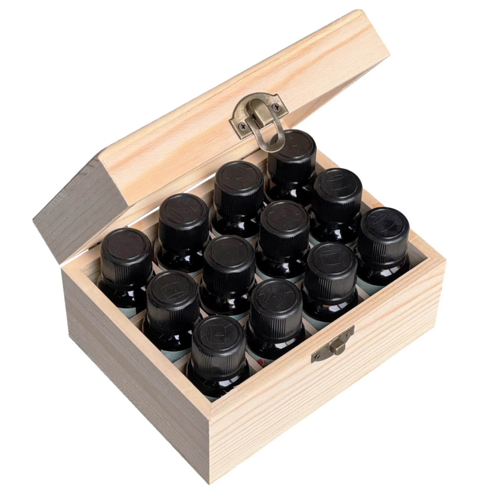 Holz Box mit 12 verschiedenen Terpenen