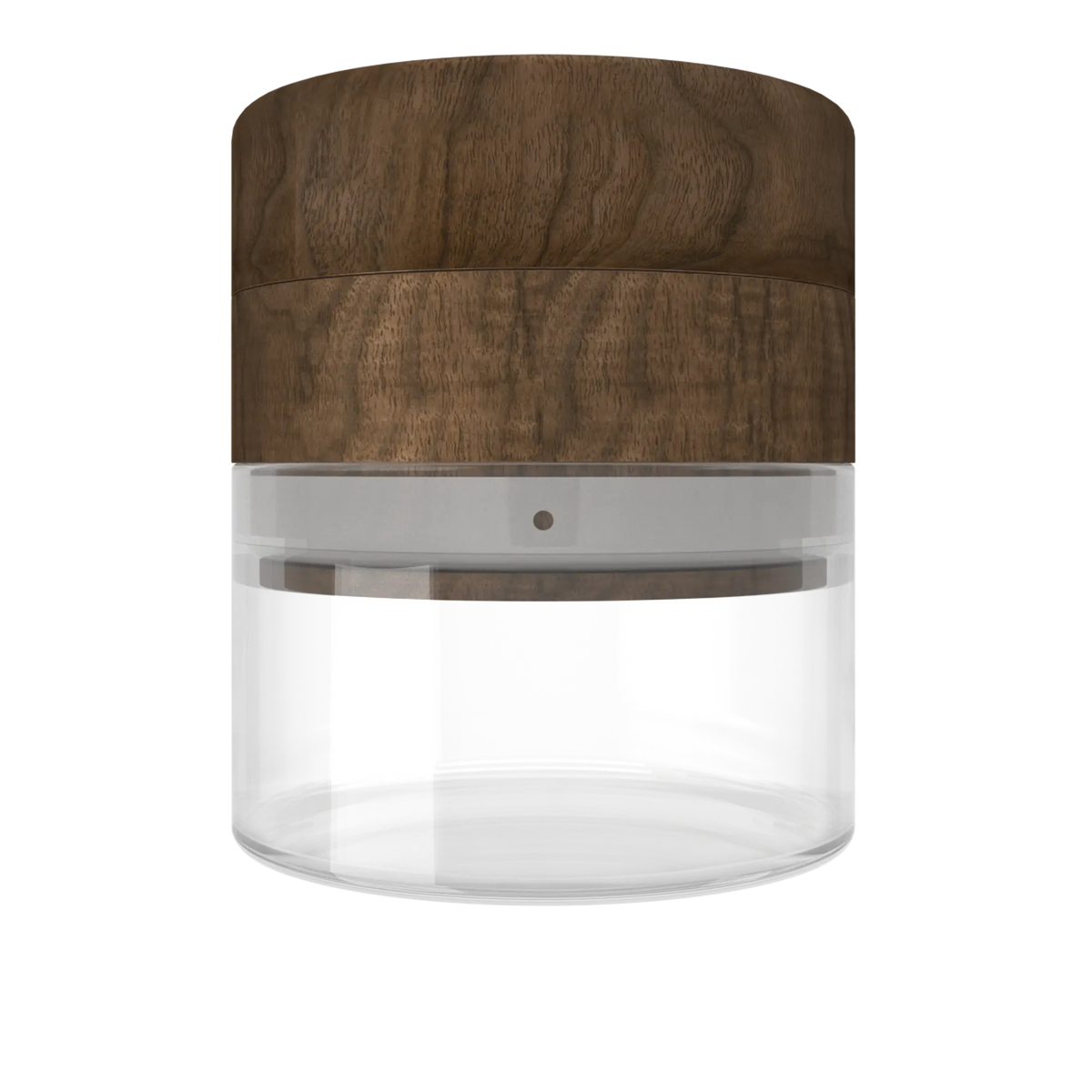 Hochwertiger Grinder aus Walnussholz und Glas – 57 x 64 mm