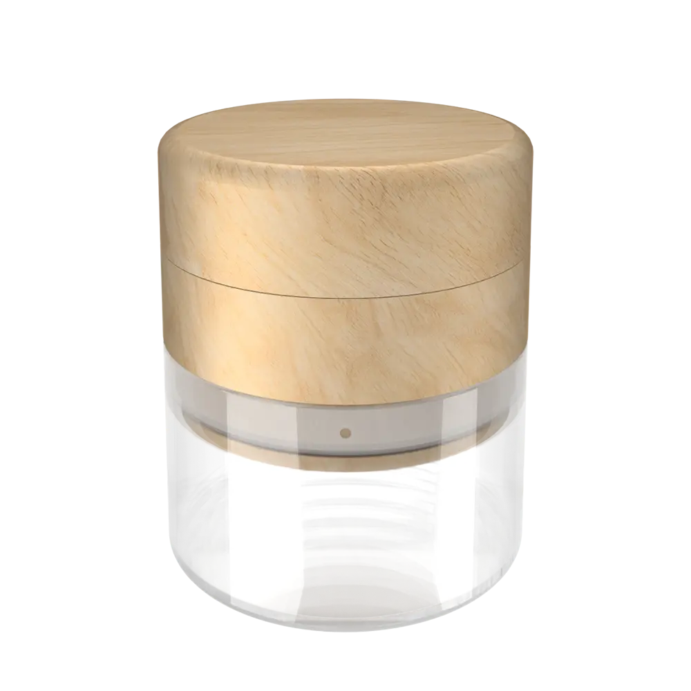 Hochwertiger Grinder aus Walnussholz und Glas – 57 x 64 mm