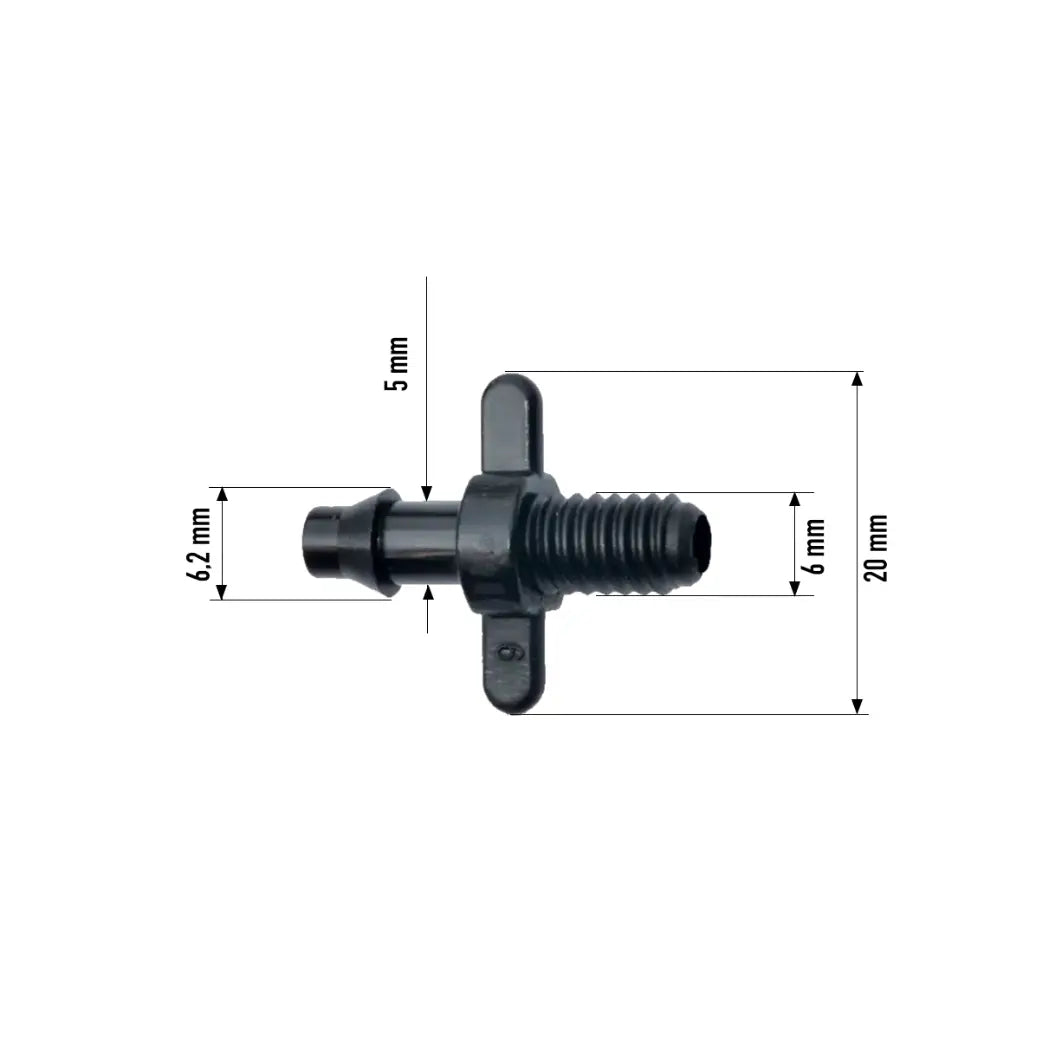 Mikro Verbinder Spitze / Gewinde x Tülle | 50 Stk. Gebo Gefti hydroponics