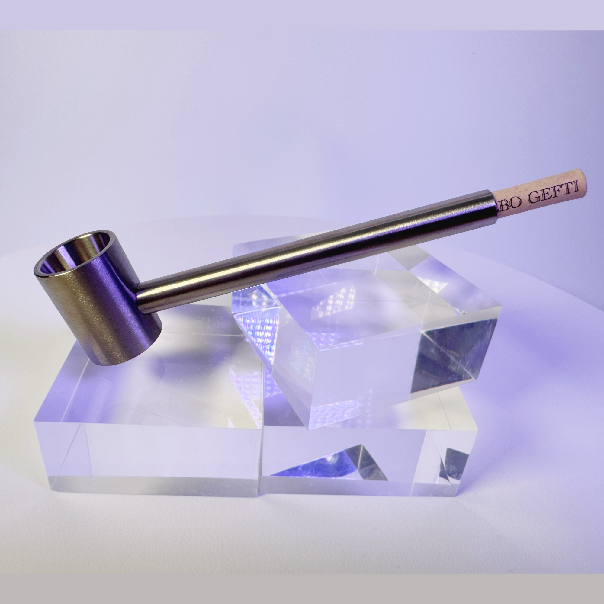 Titanpfeife GG-Titan | sieblos & hygienisch | Aktivkohlefilter Mundstück