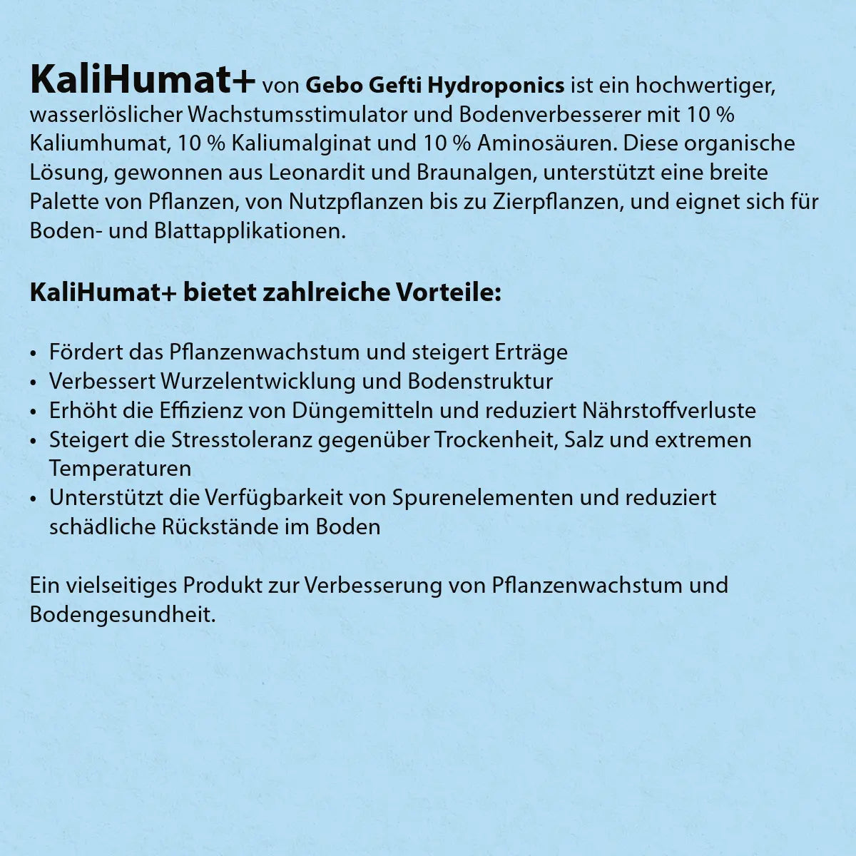 Das Bild zeigt Infos zu dem Produkt KaluimHumat 