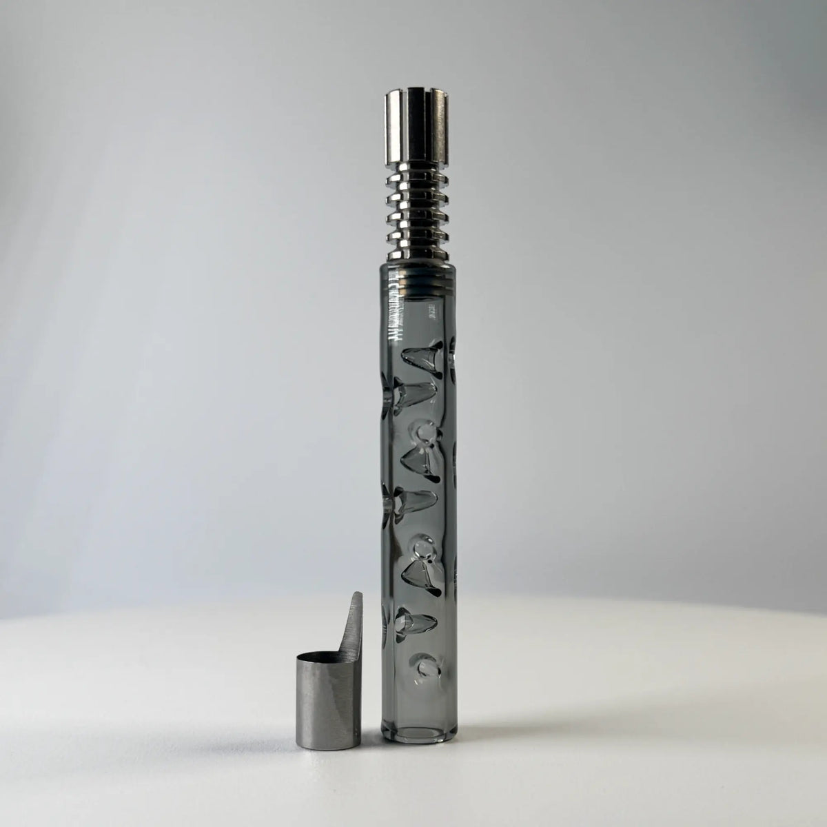 Mechanischer Vaporizer aus Titan &amp; Glas + Aluminium Case Gebo Gefti