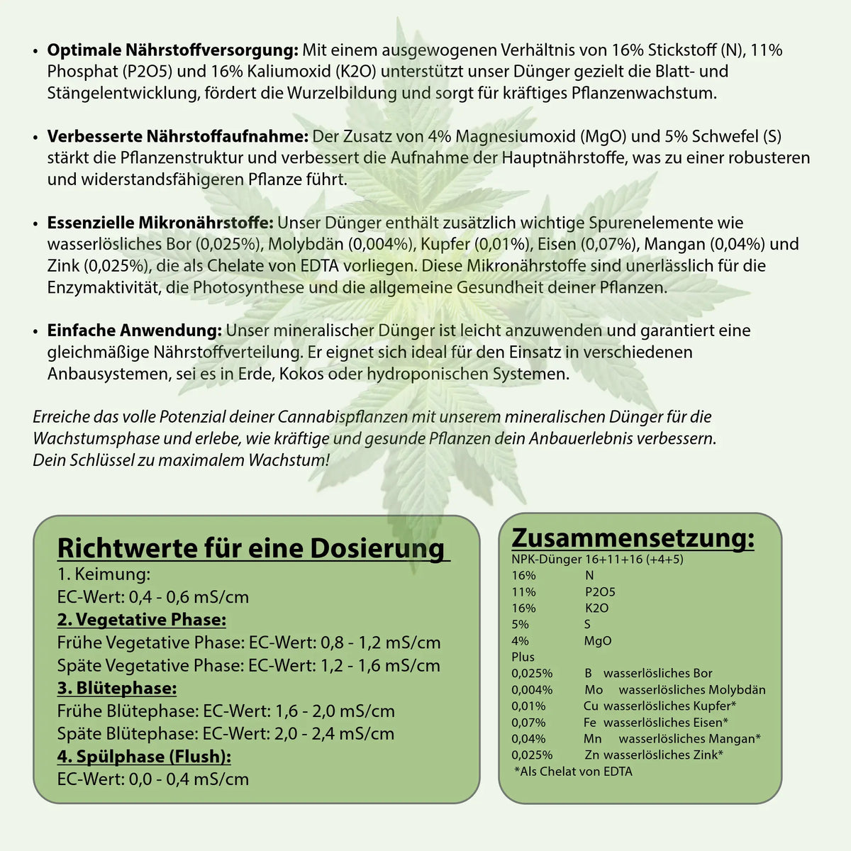 NutriBlend Thrive | Wachstumsdünger | 500 Gramm Gebo Gefti hydroponics