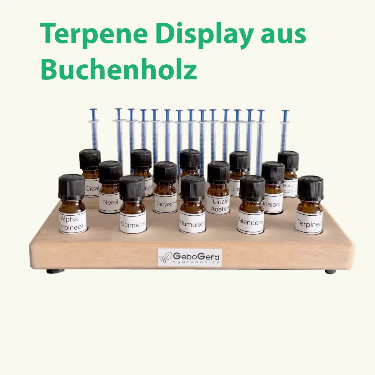 Terpene Buchenholz Display 14er Set Gebo Gefti hydroponics
