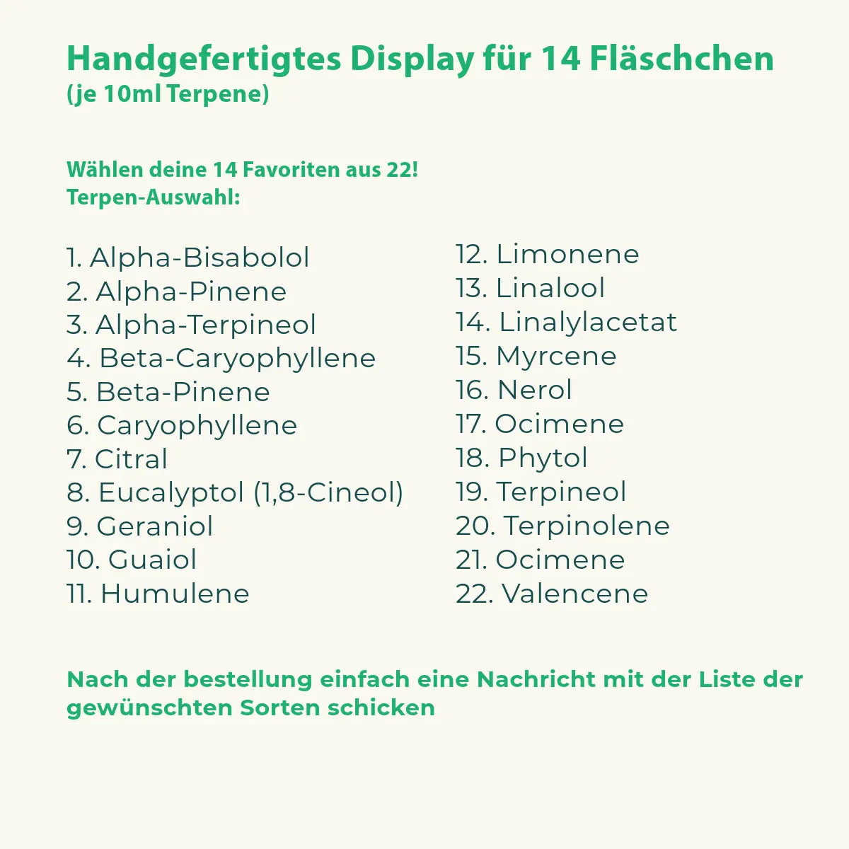 Terpene Buchenholz Display 14er Set Gebo Gefti hydroponics