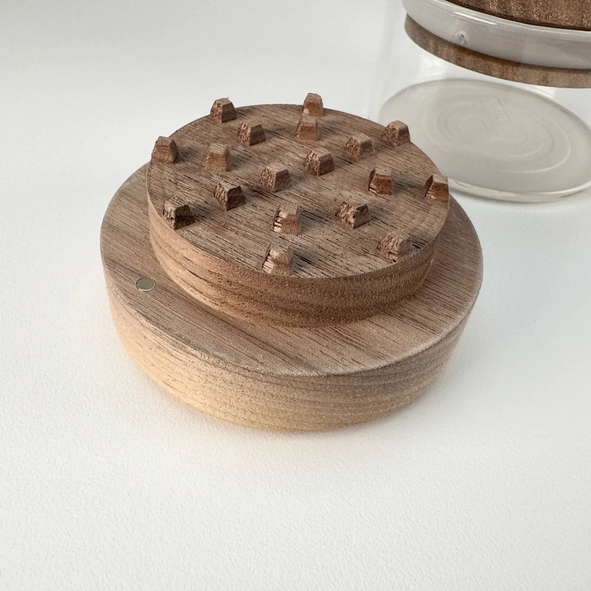 Hochwertiger Grinder aus Walnussholz und Glas – 57 x 64 mm Gebo Gefti hydroponics