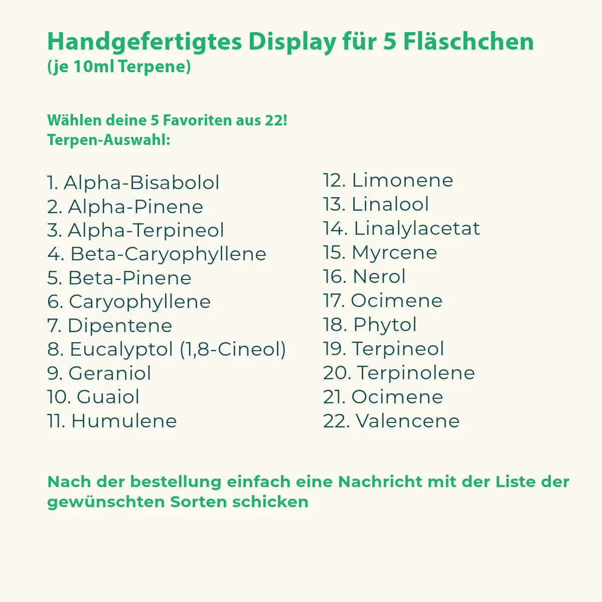 Terpene Buchenholz Display 5er Set Gebo Gefti hydroponics
