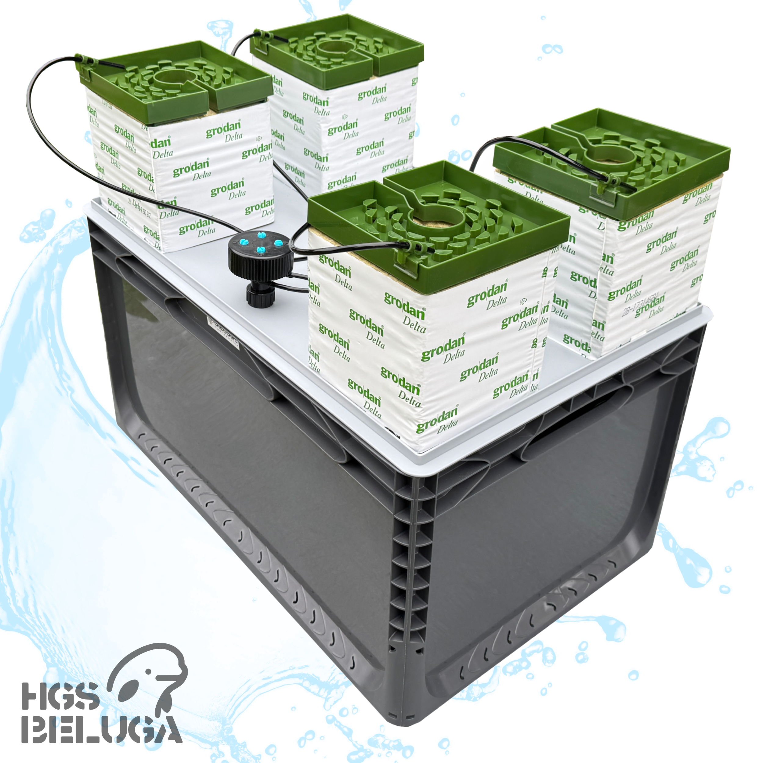 Hydroponisches Bewässerungssystem | 63 Liter | 1 – 5 Pflanzen